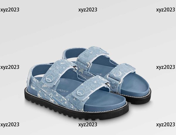 

kids sandals girl slippers child shoes summer fashion blue denim contrast design cost price box packaging children's size 26-35, Black;red