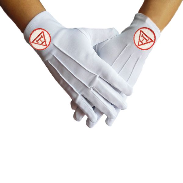 

masonic royal arch embroidered fashion mittens, Blue;gray