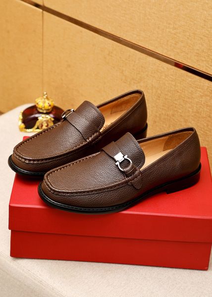 

2023 mens dress shoes fashion gentlemen genuine leather business oxfords male brand designer travel walk casual comfort loafers size 38-45, Black