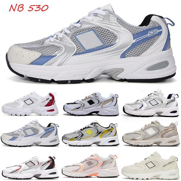

running shoes designer nb530 fashion black white metallic silver red moonbeam sea salt navy trainers men women sneakers