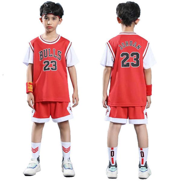 

bull chil1en's no. 23 basketball suit kindergarten chil1en's performance shirt