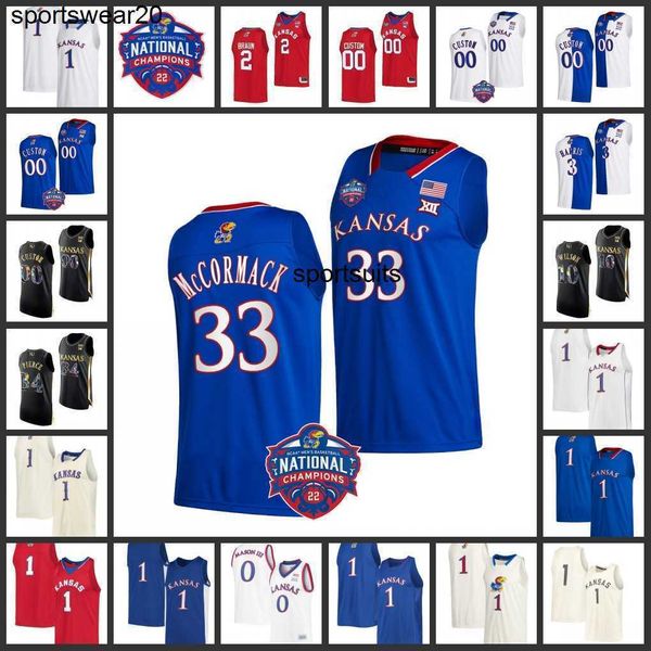 

2022 ncaa custom kansas jayhawks basketball jersey 2 christian braun 44 mitch lightfoot 20 michael jankovich 31 cam martin, Black;red