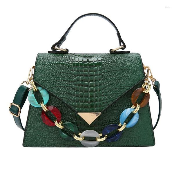 

shoulder bags european fashion green color handbags woman vintage casual leather crossbody for women
