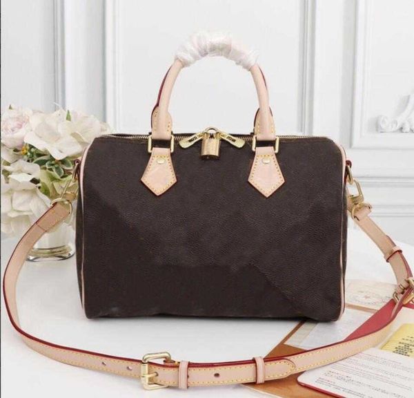 

womens designer handbag travel shoulder bag speedy 25 30 35 crossbody bags woman luxury pillow totes oxidize leather classic letter zipper h
