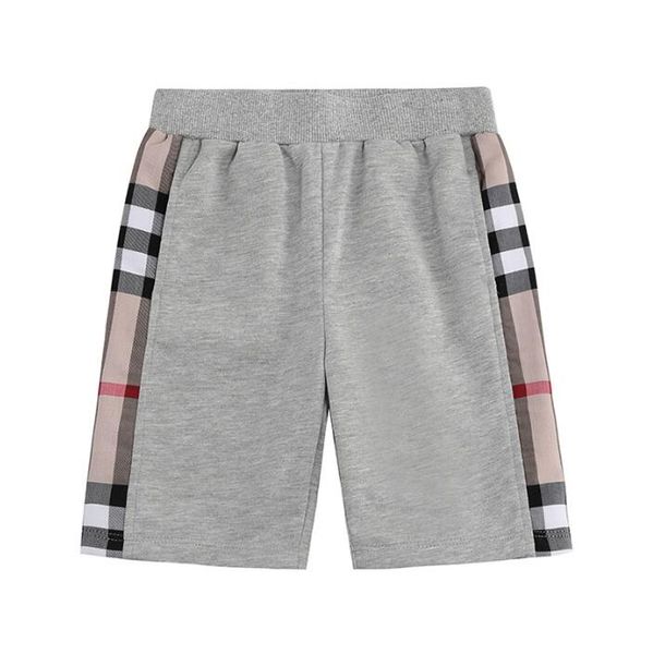 

cute baby boys girls shorts children plaid pants summer kids elastic casual sports pants cotton child trousers clothing, Black