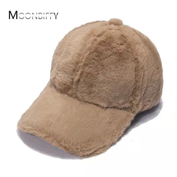 

ball caps brown white lambswool winter cap for women wool teddy baseball caps warm plus velvet stylish men hats gorras hombre 230308, Blue;gray