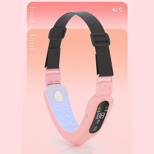 

face massager v machine beauty device red blue light painless electric slimming strap for sagging reduce double chin firming women 230307
