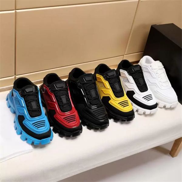 

with box prad shoes triangle logo casual shoes women men for cloudburst 19fw thunder luxury platform designer lightweight rubber low snea zy, Black