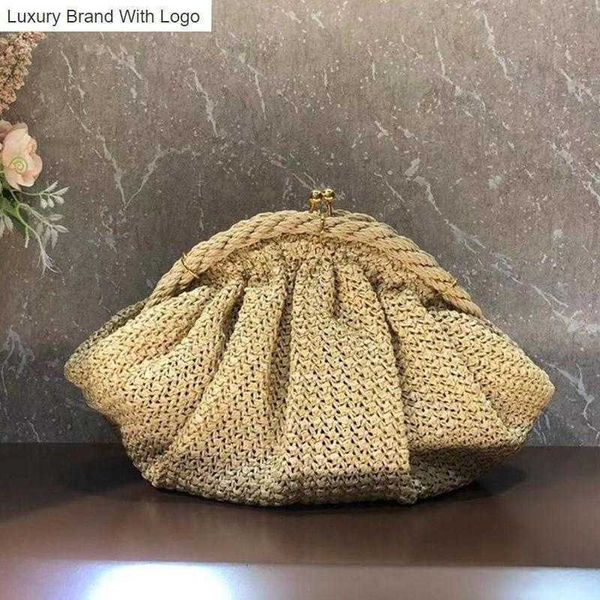 

l bag handbags cloud bag women handbag purse dinner clutch hand-woven cotton shoulder bags fashion letter metal half-moon clasp golden hardw, Black