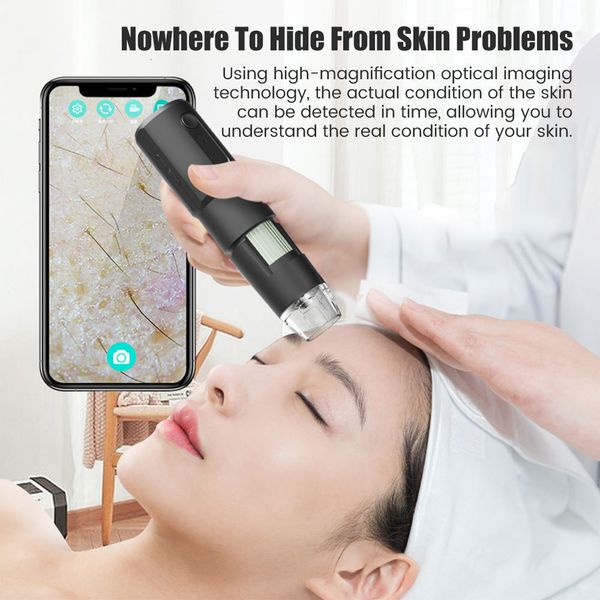 

face care devices digital microscope wifi wireless electron dermatoscope scalp detection pores magnifier skin analyzer machine professional