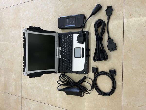 

for volvo diagnose tool truck scanner vcads pro all cables with cf19 lap24v heavy duty diagnostic