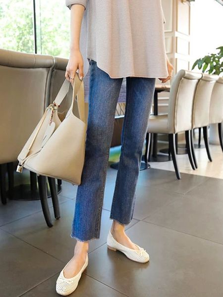 

women's jeans jeans women streetwear boyfriend straight skinny ankle length female denim pants stretch trousers korean fashion y2k jean, Blue