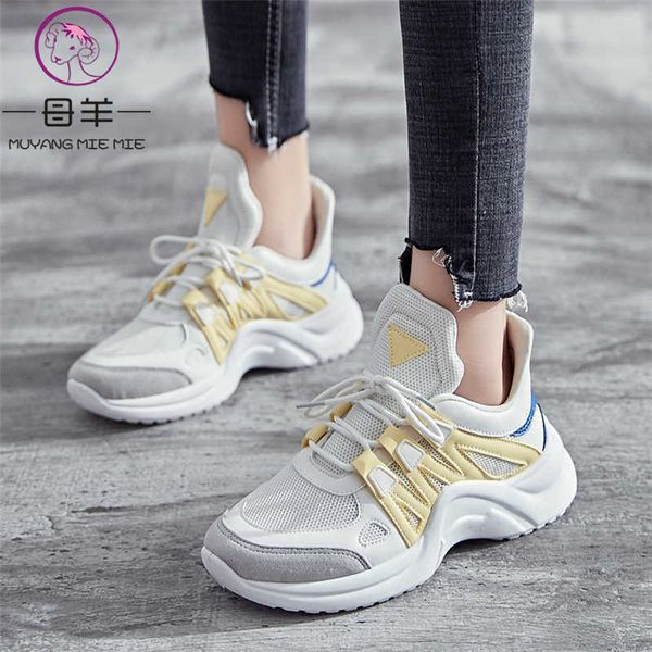 

dress shoes muyang new sneakers women platform casual shoes woman mesh breathable flats shoes ladies shoes sneakers for women, Black