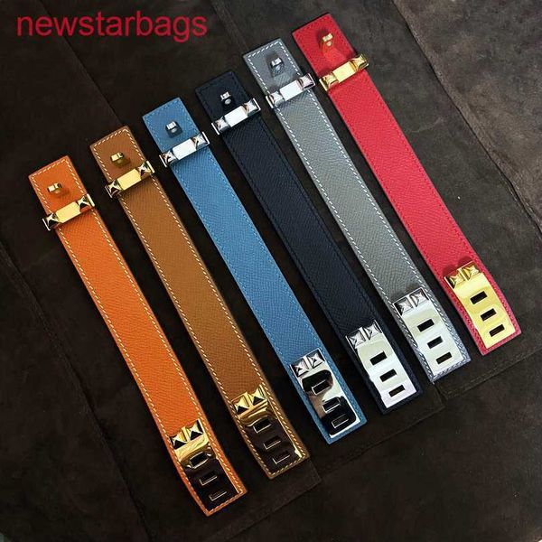 

designer herms bracelet for sale h buckle cowhide bracelet punk style female high-end quality, Golden;silver