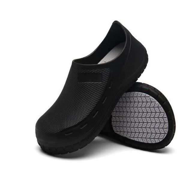 

dress shoes eva non slip waterproof oil proof kitchen work cook for chef master el restaurant slippers size 37 44 230308, Black