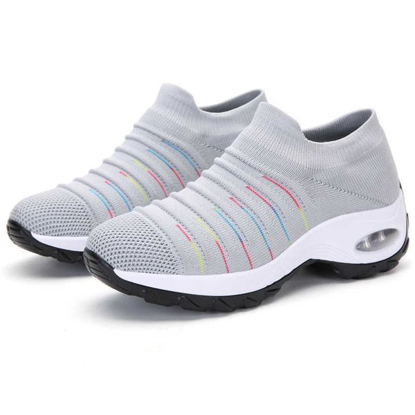 

dress shoes mesh casual shoes women sneakers comfortable fashion slipon platform sneakers woman shoes height increasing, Black