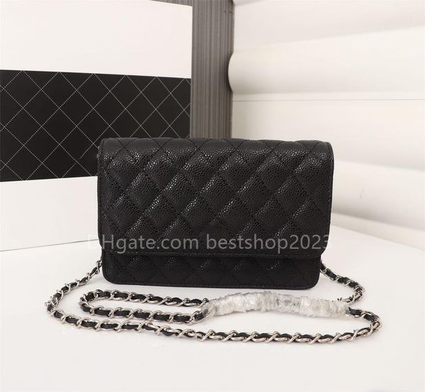 

black fashion chain bag messenger bag shoulder bag handbag ball pattern gold buckle hardware/silver buckle small square bag