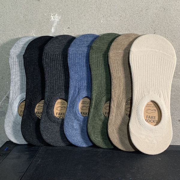 

men's socks solid color to the ankle shallow mouth thin summer breathable sweat-absorbing and skin-friendly male sock colorful cotton, Black