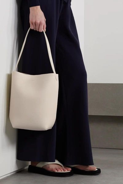 

evening bags 2023 spring luxury real leather bag classic tote for women the row n/s park medium size cowhide women's