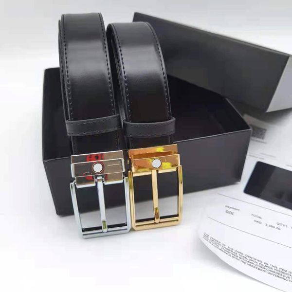 

men genuine leather reversible belt classic casual dress belts with prong buckle including box, Black;brown