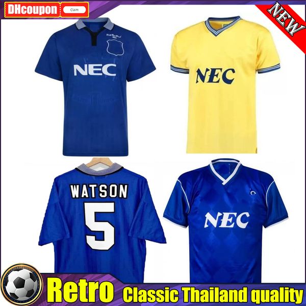 

1985 1995 efc hinchcliffe ferguson retro soccer jerseys rotterdam kanchelskis rideout limpar 86 87 88 jackson stuart home horne football cam, Black;yellow