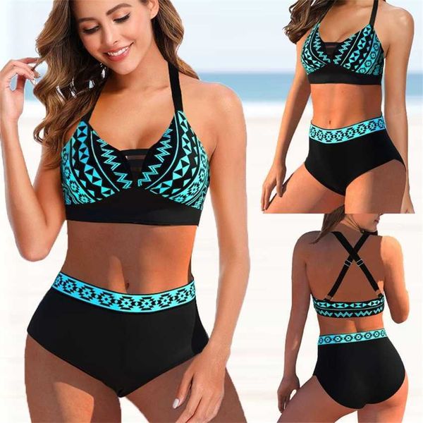 

new split-fit print bikini swimsuit briefs large, White;black