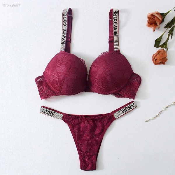 

bras sets diamond lace ladies thong bra set v6mx, Red;black