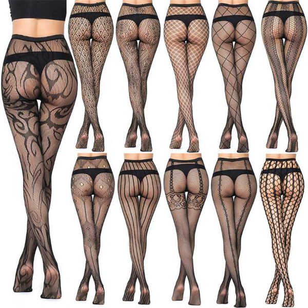 

silk stockings sexylace mesh socks 2021, Black;white