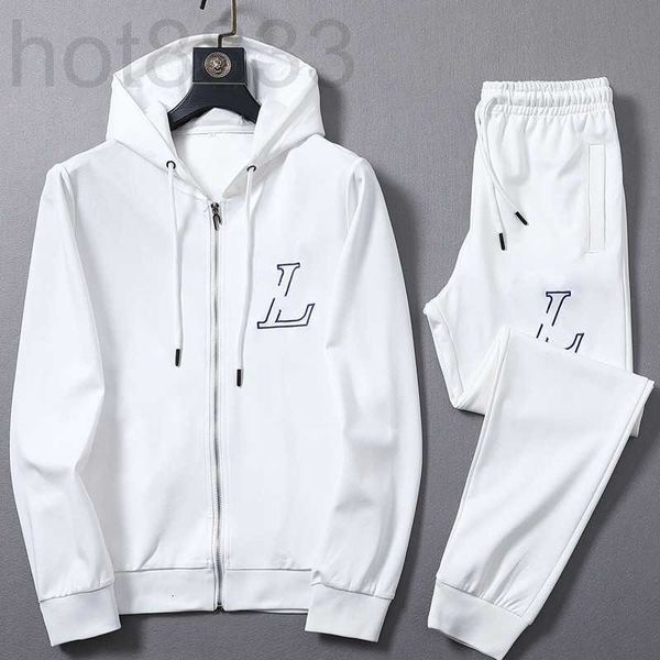 

men's tracksuits designer zhudi cotton casual sportswear suit spring fashion sweater hooded two-piece large ca3f, Gray
