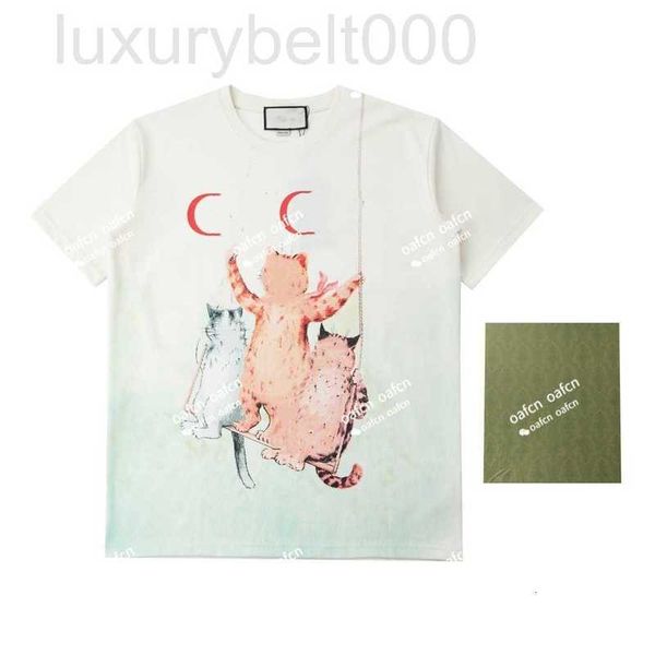 

men's t-shirts designer designer t-shirt women's fashion cat series printing casual summer short-sleeved men's polo shirt eur, White;black