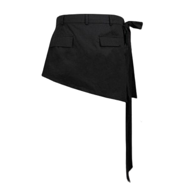 

men's shorts black pleated apron harajuku nightclub dj singer stage clothing gothic costume men irregular design punk hip hop skirts 23, White;black