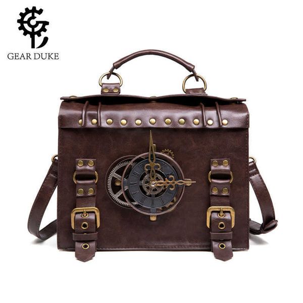 

european and american punk industrial retro style women's shoulder crossbody bag
