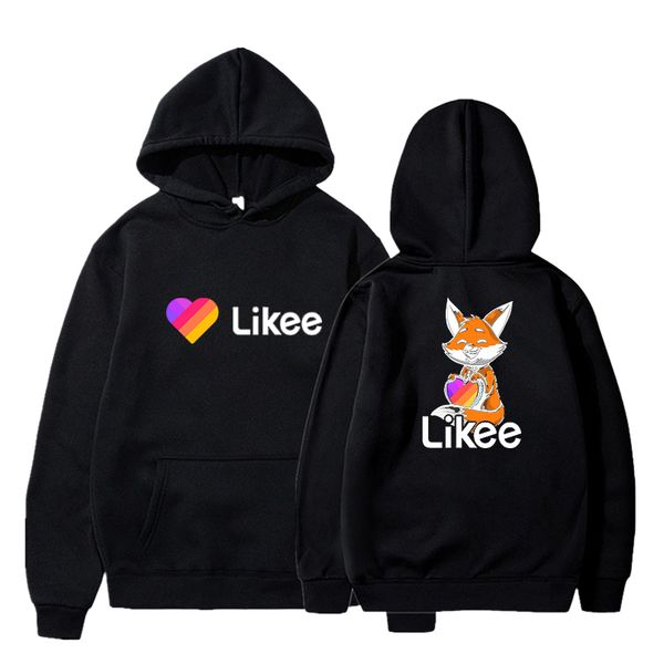 

men's hoodies likee men video style sweatshirts plus size women harajuku funny streetwear hip hop 34z5, Black
