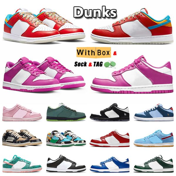

original dunky low basketball shoes men women midnight navy freddy krueger tartan plaid pink paisley sneakers arctic fuchsia james x fruity