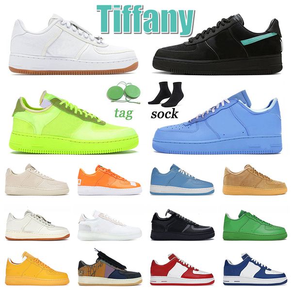 

designer tiffany skate low cut 07 running shoes classic lows cactus jack white ow mca university blue mesh volt mens women platform trainers, White;red