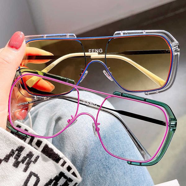 

sunglasses sunglasses frames 7418 south korean ins red conjoined large frame sunglasses the same model 2021 new glasses driving sunglasses, White;black