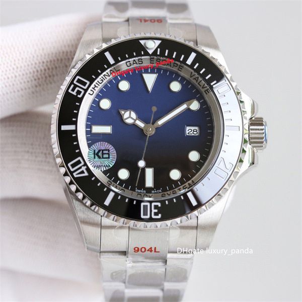 

men's watches luxury automatic watch 44mm 904lcal.3135 3235 movement ceramic waterproof sapphire silver millennium bracelet blue lumino, Slivery;brown