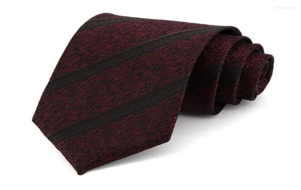 

bow ties maroon striped for men 8 cm wide dresses necktie fashion formal work cravat male gift with box donn227134890, Black;gray