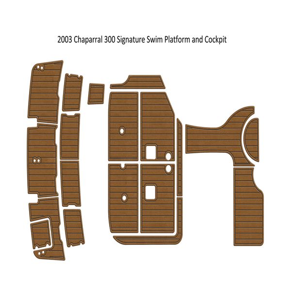 

2003 chaparral 300 signature swim platform cockpit boat eva foam teak floor pad