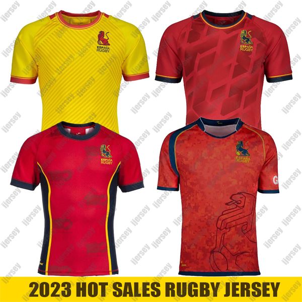 

international league spain 2023 home rugby shirt national team espana rugby jerseys shirts, Black;gray