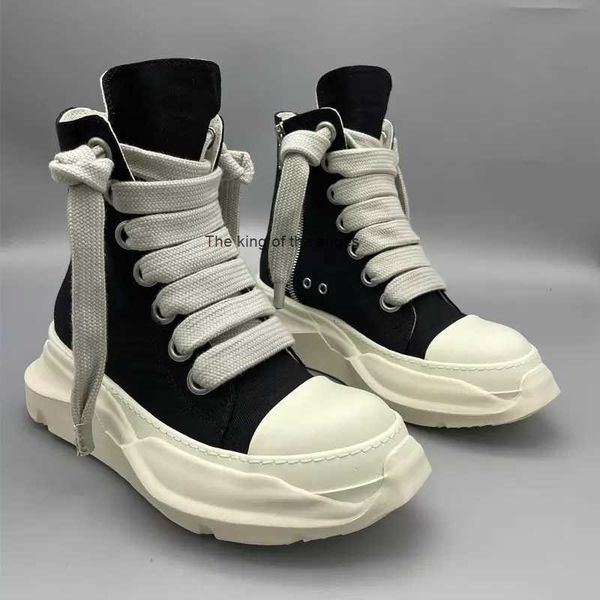 

factory original canvas boots thick sole jumbo shoeslace drk sneakers boot rock male sneakers shdw lace-up women's sneaker with box, Black