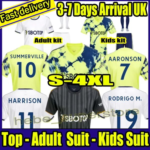 

s-4xl 22 23 summerville bamford soccer jerseys leeds adams uniteds aaronson harrison kit 2022 2023 llorente sinisterra james football shirt, Black;yellow