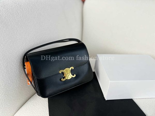

triomphe designer 2023 bags 8a quality lady cross body bag fashion handbag delicate cowhide shoulder bag high sense messenger envelope hobos