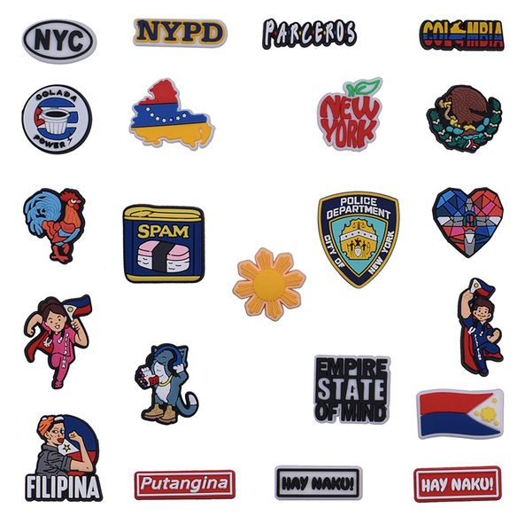 

anime charms wholesale childhood memories new york elements funny gift cartoon charms shoe accessories pvc decoration buckle soft rubber clo, Blue