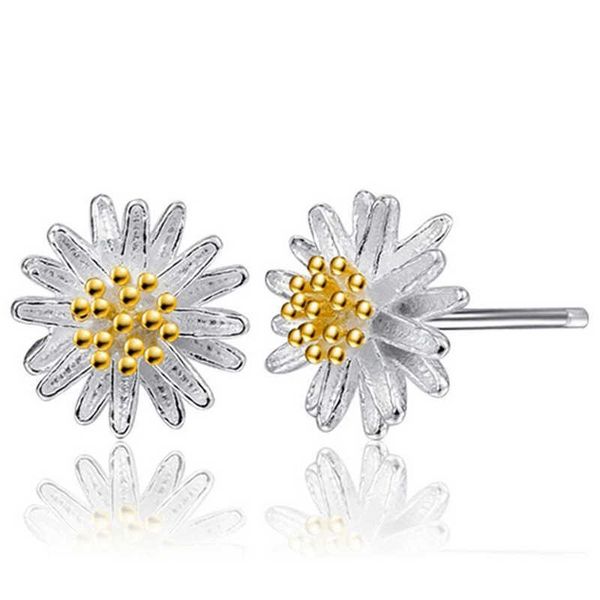 

charm simple female earrings little daisy sunflower earrings for women girls gift fashion piercings jewelry statement bijoux l230309, Golden