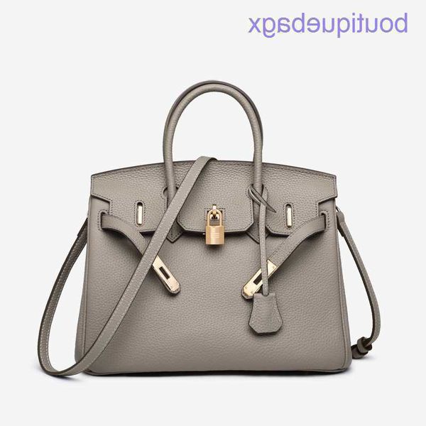 

designer h ermes briki bags online shop 25cm bag high sense head leather handbag women's 2023 new fashion trend leather shoulder bag