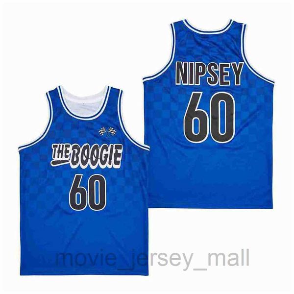 

movie basketball jerseys #60 nipsey boogie jersey mens size s-xxl 001, Black;red