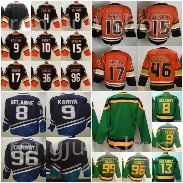 

custom men stitched anaheim ice hockey 15 ryan getzlaf jersey 17 ryan kesler 4 cam fowler 36 john gibson 96 charlie conway 8 teemu selanne 9, Black;red