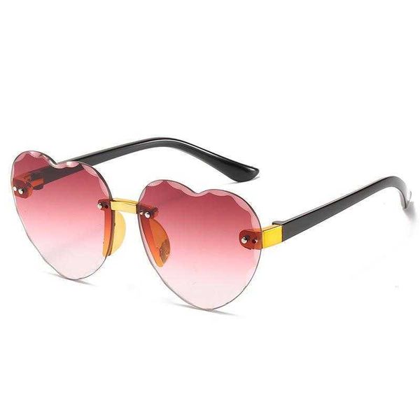 

love frameless trimming kids sunglasses fashion men and women baby ocean lens, Blue