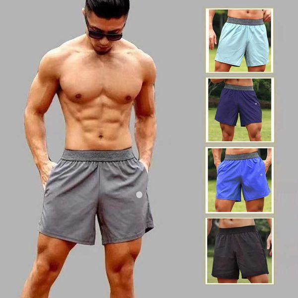 

lulus yoga summer sports shorts men's casual running shorts thin style basketball pants speed dry lululemens fitness quarter pants men1, White;black